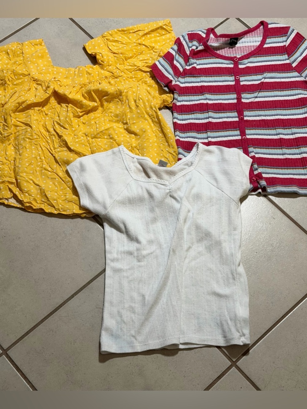 Art Class, Old Navy, Cat & Jack Kids Girls Ribbed Short-Sleeve Tees Top size XL